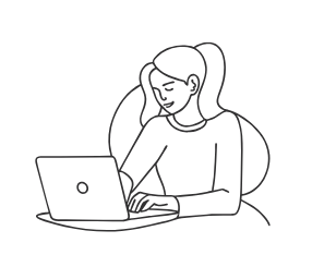 black and white simple virtual assistant logo